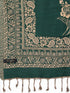 Women's Floral Jamawar Acrylic Border Wool Shawl